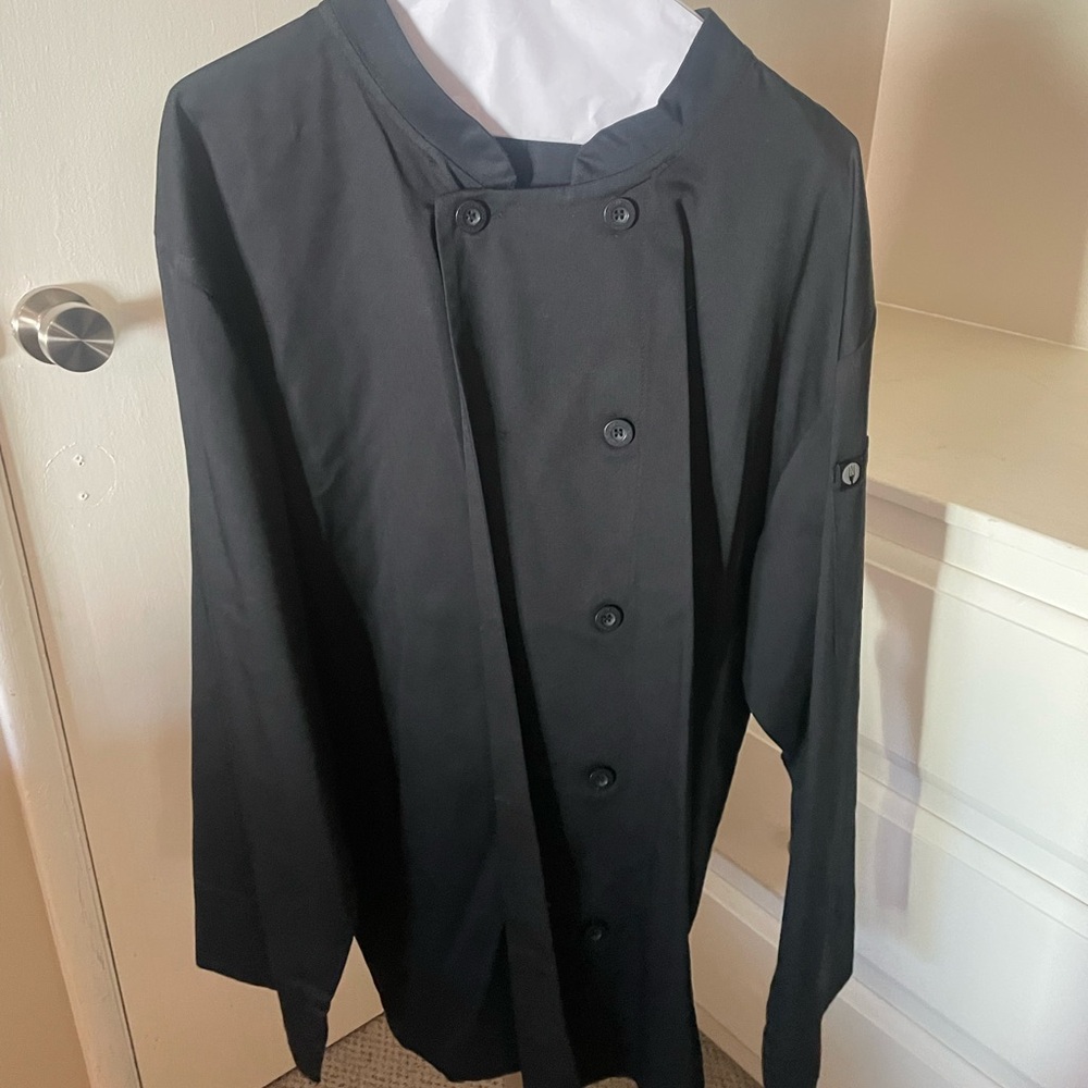 Black Double-Breasted Chef Jacket